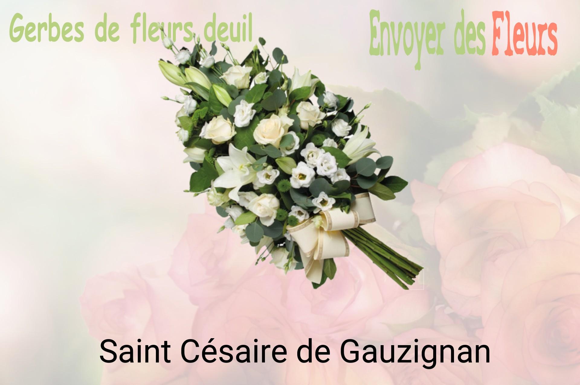 Gerbe de fleurs de deuil livrée à Saint-Césaire-de-Gauzignan